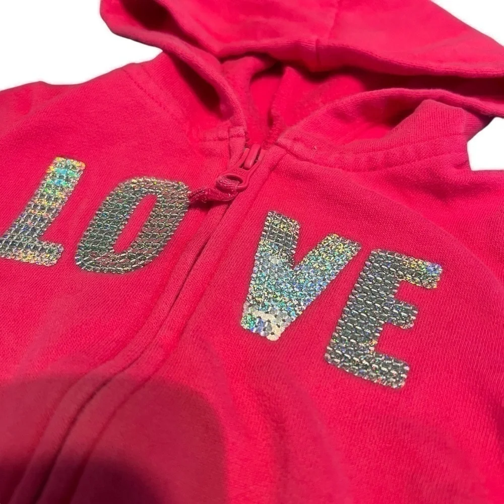 Carters Sparkle Bling LOVE Hoodie Sweater 18 months​